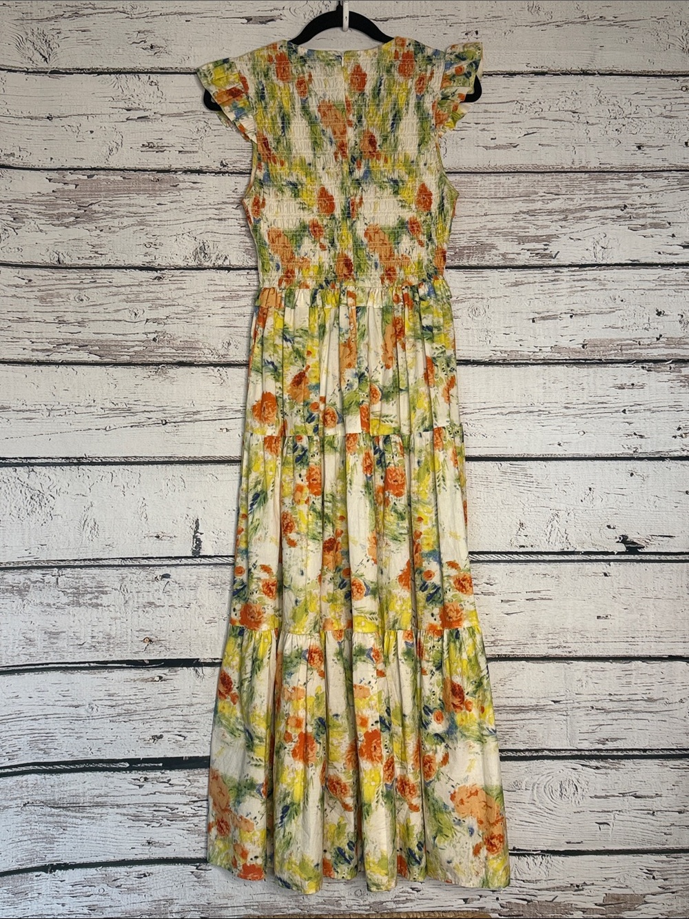 OPT Phoebe cotton Floral V-Neck Tiered Maxi Dress - Picture 9 of 16